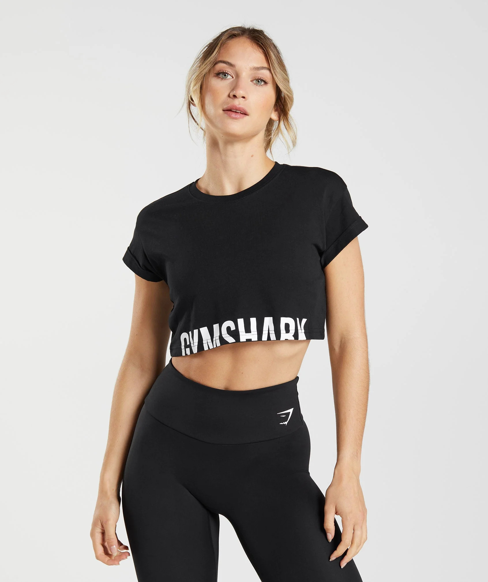 Gymshark Fraction Crop Top - Black | Gymshark US