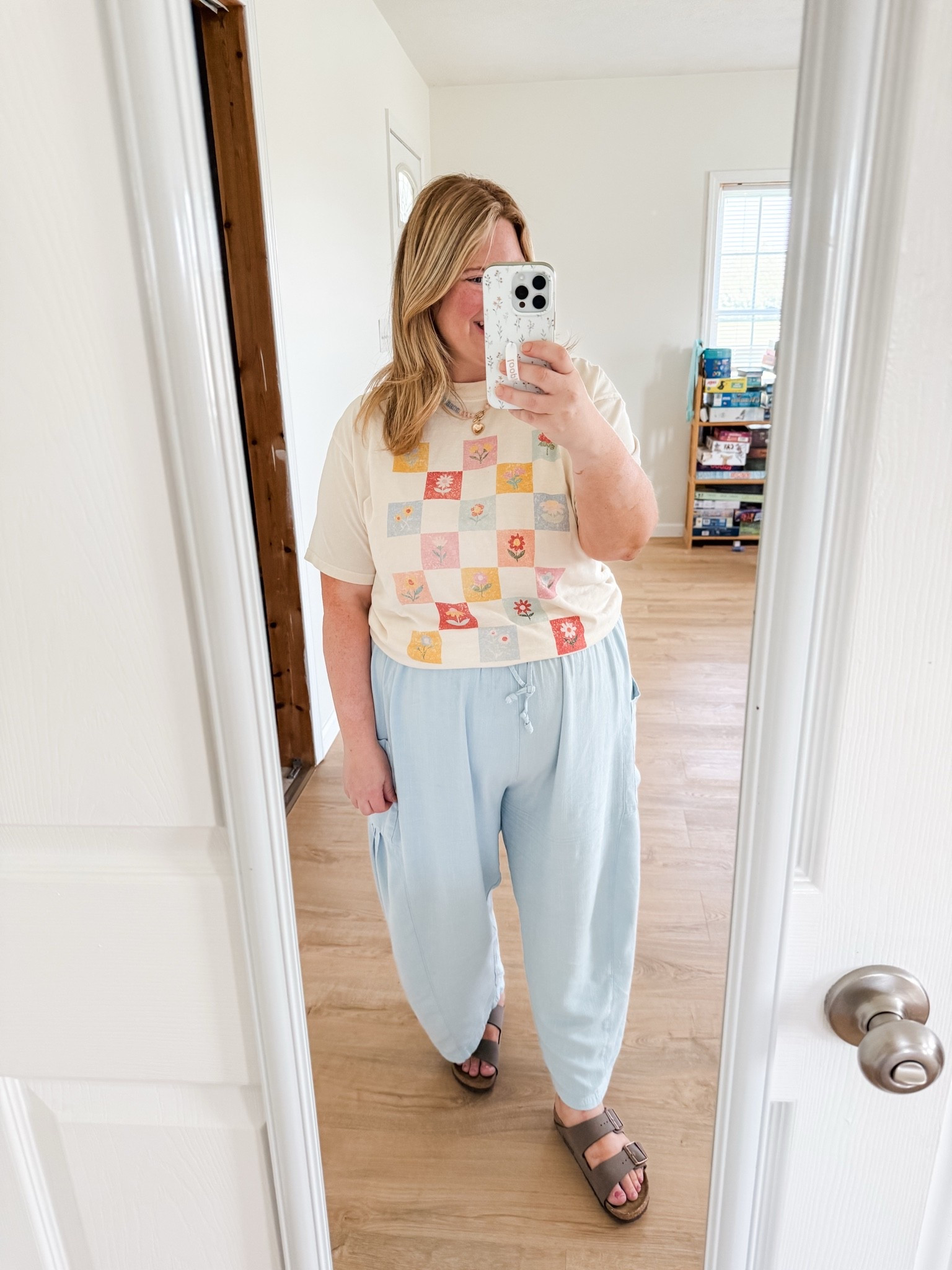 Wearing an XL in my graphic tee (use code STEPHSHARES20 to save!) and a large in my linen pants.

#LTKBump #LTKMidsize #LTKootd