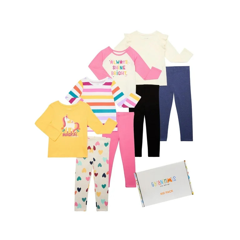 Garanimals Toddler Girls Mix and Match Outfits Kid-Pack, 8-Piece, Sizes 18M-5T | Walmart (US)
