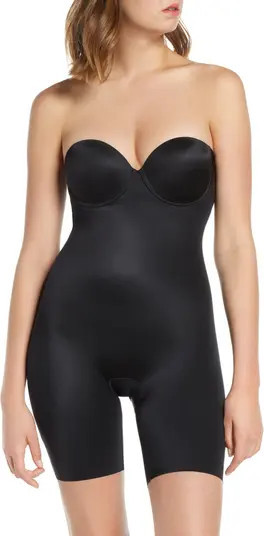 Suit Your Fancy Strapless Cupped Mid Thigh Bodysuit | Nordstrom