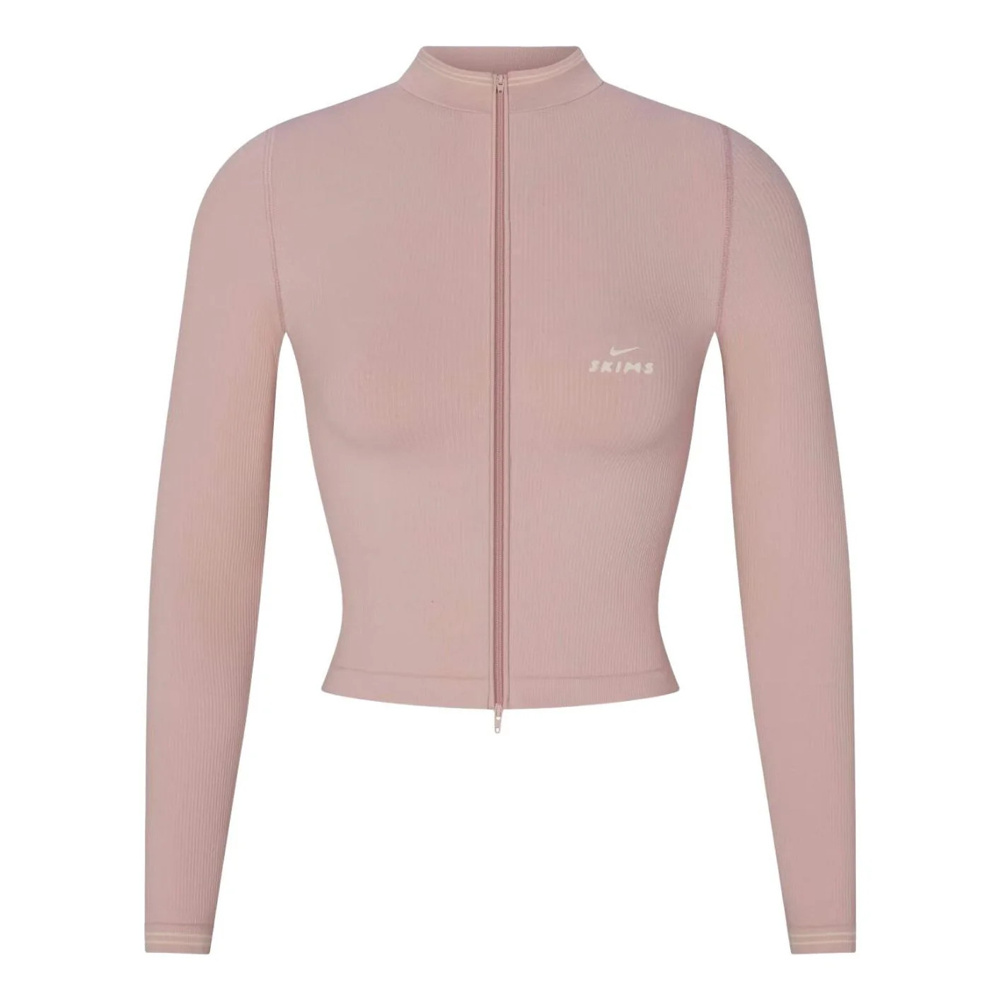 (WMNS) Nike x SKIMS Ribbed Seamless Zip Up Crop Jacket 'Himalayan' TPLSL11145W-HEC | KICKS CREW