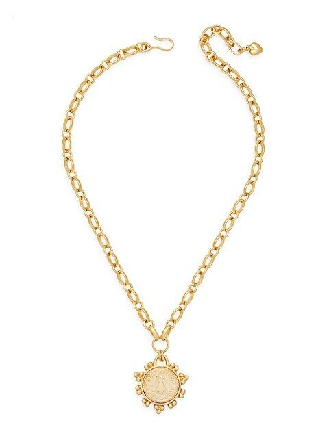 Bea 24K Gold-Plated Medallion Necklace | Saks Fifth Avenue