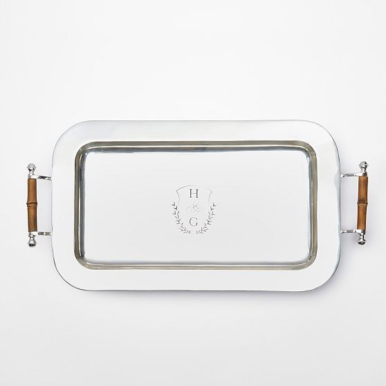 Silver and Bamboo Serving Tray | Mark and Graham