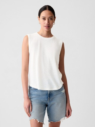 Linen-Blend Tank Top | Gap (US)