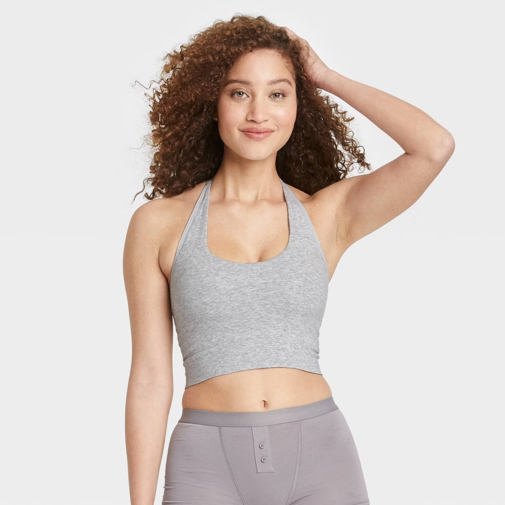 Women's Cotton Seamless Brami - Auden Heather Gray XS | Target