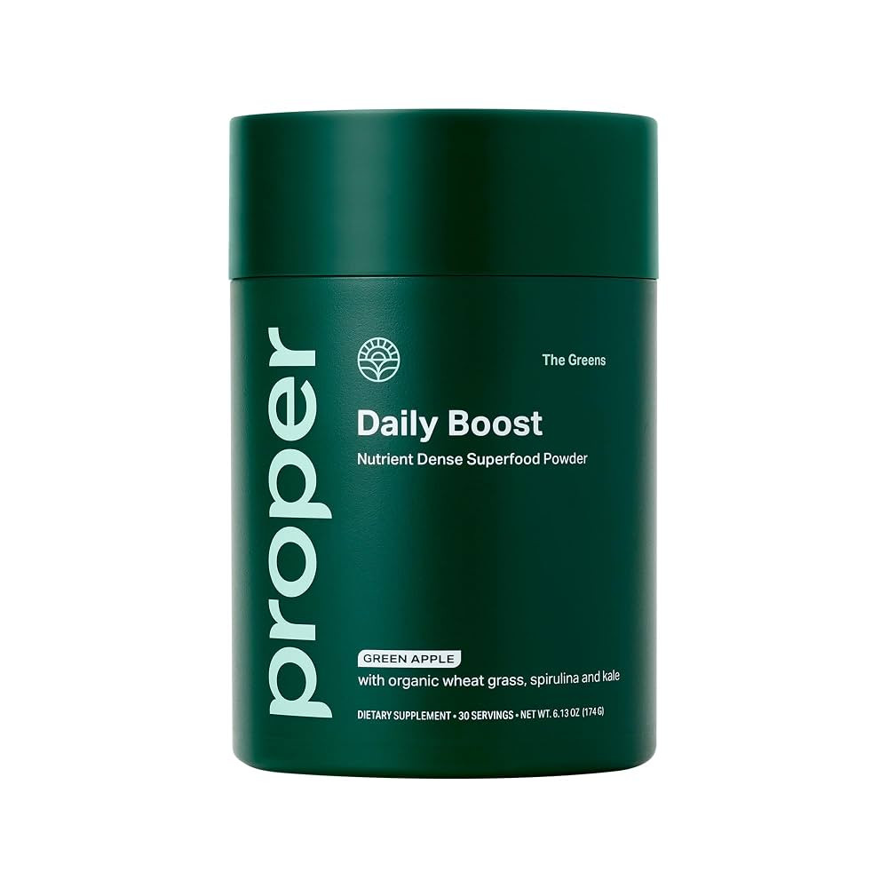 Proper, The Greens Daily Boost Organic Greens Powder. Whole Food, Apple Flavor Veggie Powder Supe... | Amazon (US)