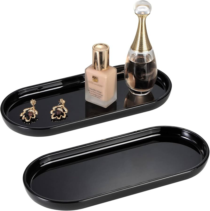 Acrylic Vanity Tray Bathroom Storage Organizer Tray , Catchall Tray, Countertop Sink Tray Dispens... | Amazon (US)