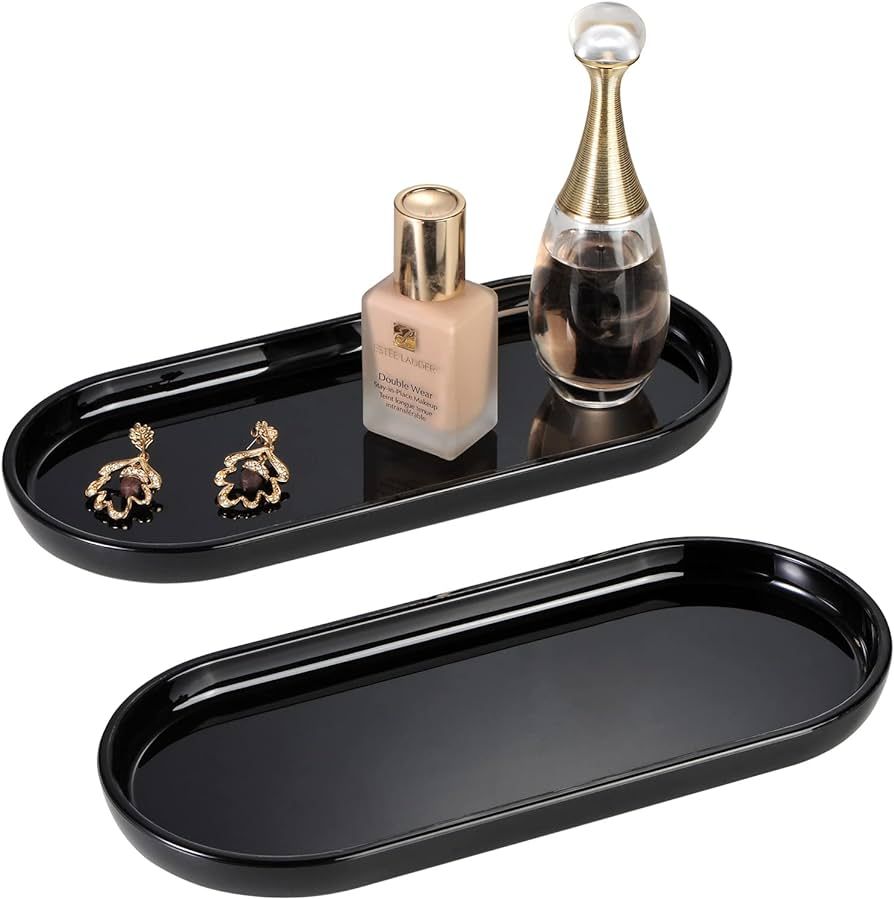 Acrylic Vanity Tray Bathroom Storage Organizer Tray , Catchall Tray, Countertop Sink Tray Dispens... | Amazon (US)