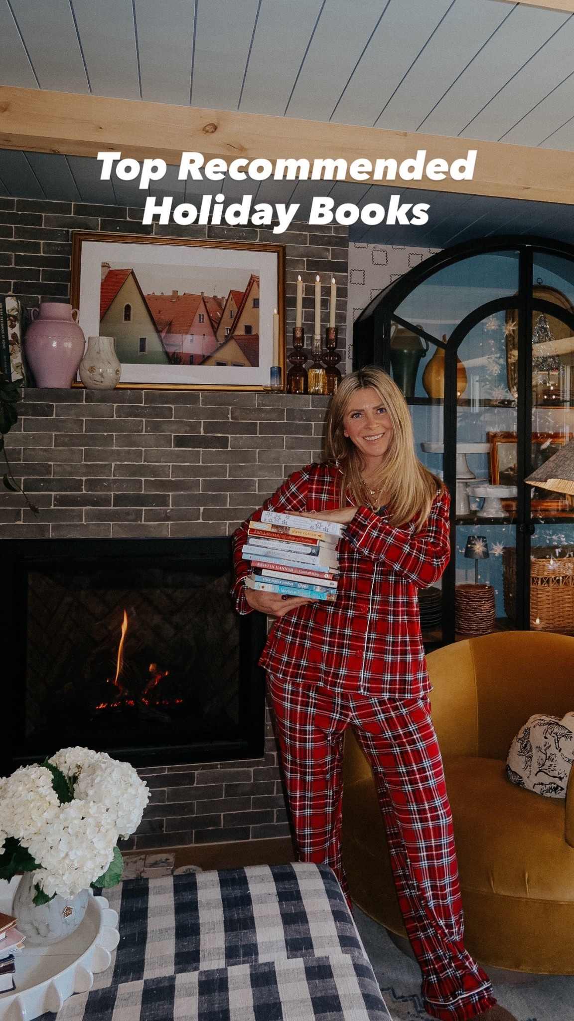 Top Holiday Books 
(♥️are books I read & liked)

Henry and Grace’s Holiday Movie Marathon ♥️
Winter Street Series ♥️
The City Baker's Guide to Country Living
Last Christmas in Paris
The Most Wonderful Time of The Year
Christmas with the Queen
Lovelight Farms ♥️
The Plight before Christmas
One Day in December
Holiday Swap
Bright Lights, Big Christmas
A Christmas Carol
Comfort and Joy
How my Neighbor Stole Christmas
The Most Wonderful Crime of the Year
Skipping Christmas 
Merry Christmas You Filthy Animal
The Afterlife of Holly Chase
The Gingerbread Bakery
The Frozen River♥️
This time Next Year
Mr.Dickens and His Carol 
Love, Holly
Little Women♥️
Christmas Orphans Club
The Christmas Tree Farm♥️
The Secret Christmas Library
The Christmas Pearl
The Christmas Fix
The Christmas Guest
The 12 Days of Murder
Seven Days of Us
The Christmas Book Club
Three Holidays and a Wedding

•Size up in the free assembly pajamas, no stretch 
