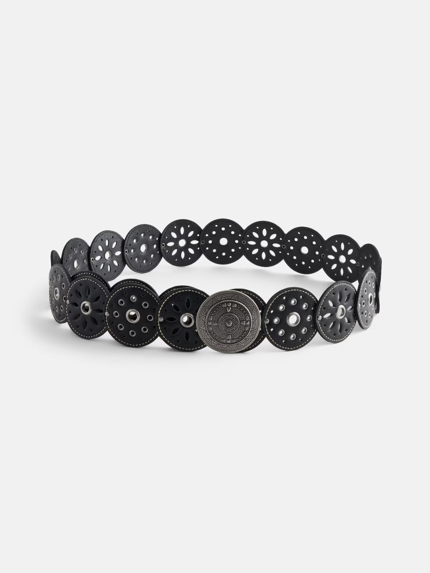 No Boundaries Women's Boho Concho Belt, Brown | Walmart (US)