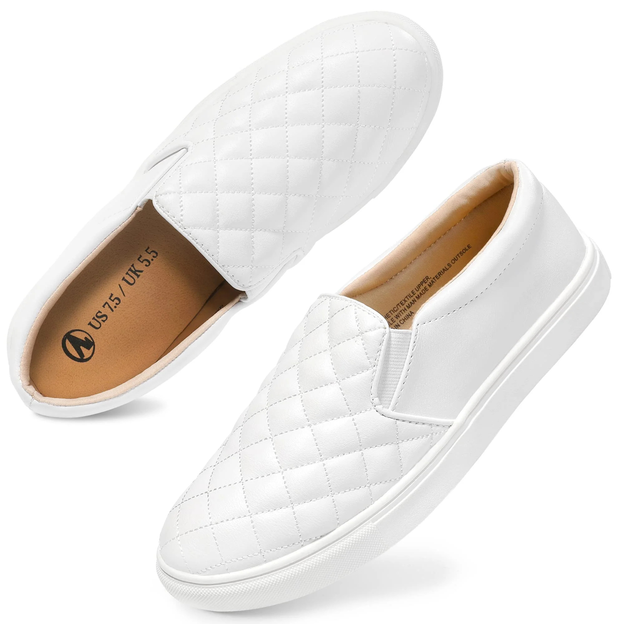 HOMEHOT Womens Loafers Slip On Sneakers for Women Comfort Low Top Casual Shoes with Memory Foam W... | Walmart (US)