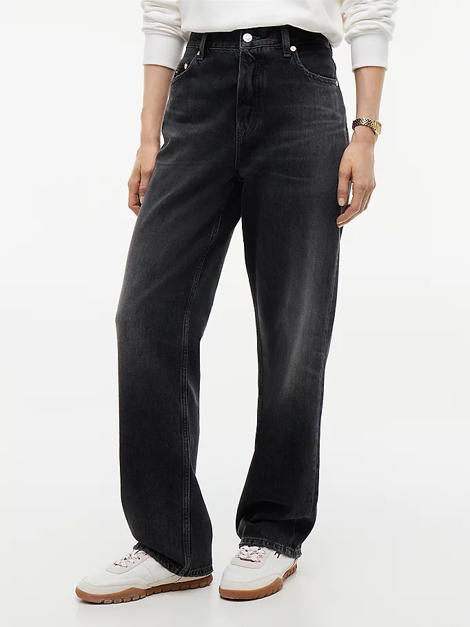 Layla High Rise Straight Black Jeans | Tommy Hilfiger UK