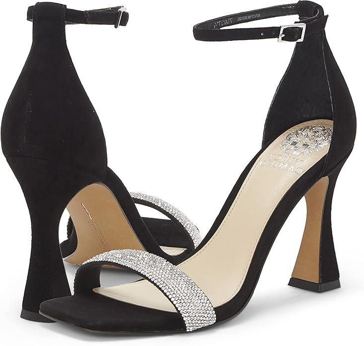 Amazon.com | Vince Camuto Women's Footwear Women's Relasha Embellished Sandal Heeled, Black, 8 | ... | Amazon (US)