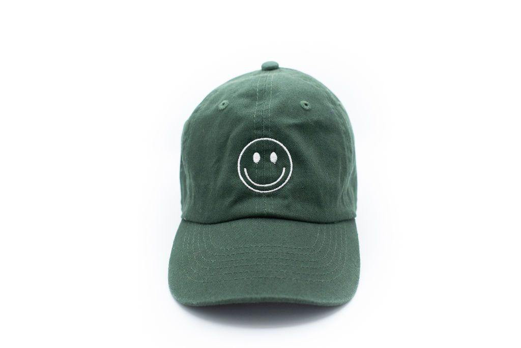 Smiley Face Hat | Embroidered Green Hat - Rey to Z | Rey to Z