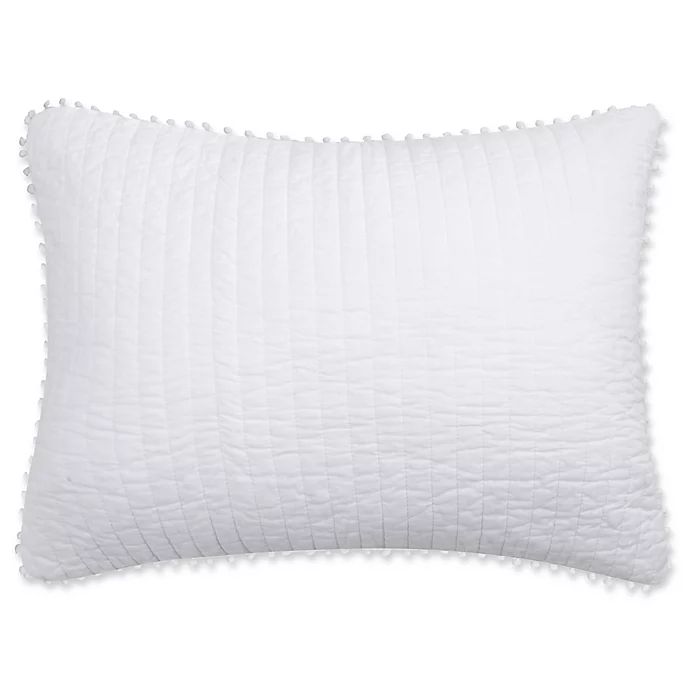 Levtex Home Pom Pom Pillow Sham in White | Bed Bath & Beyond