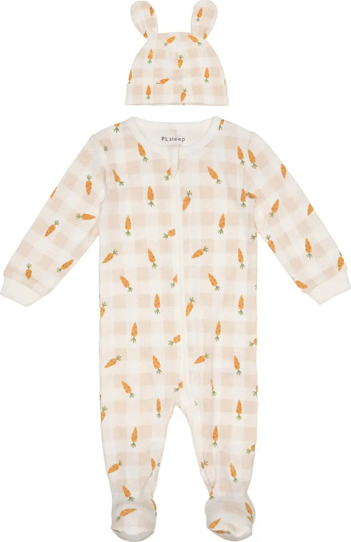 Gingham Carrot Footie & Cap Set | Nordstrom Rack
