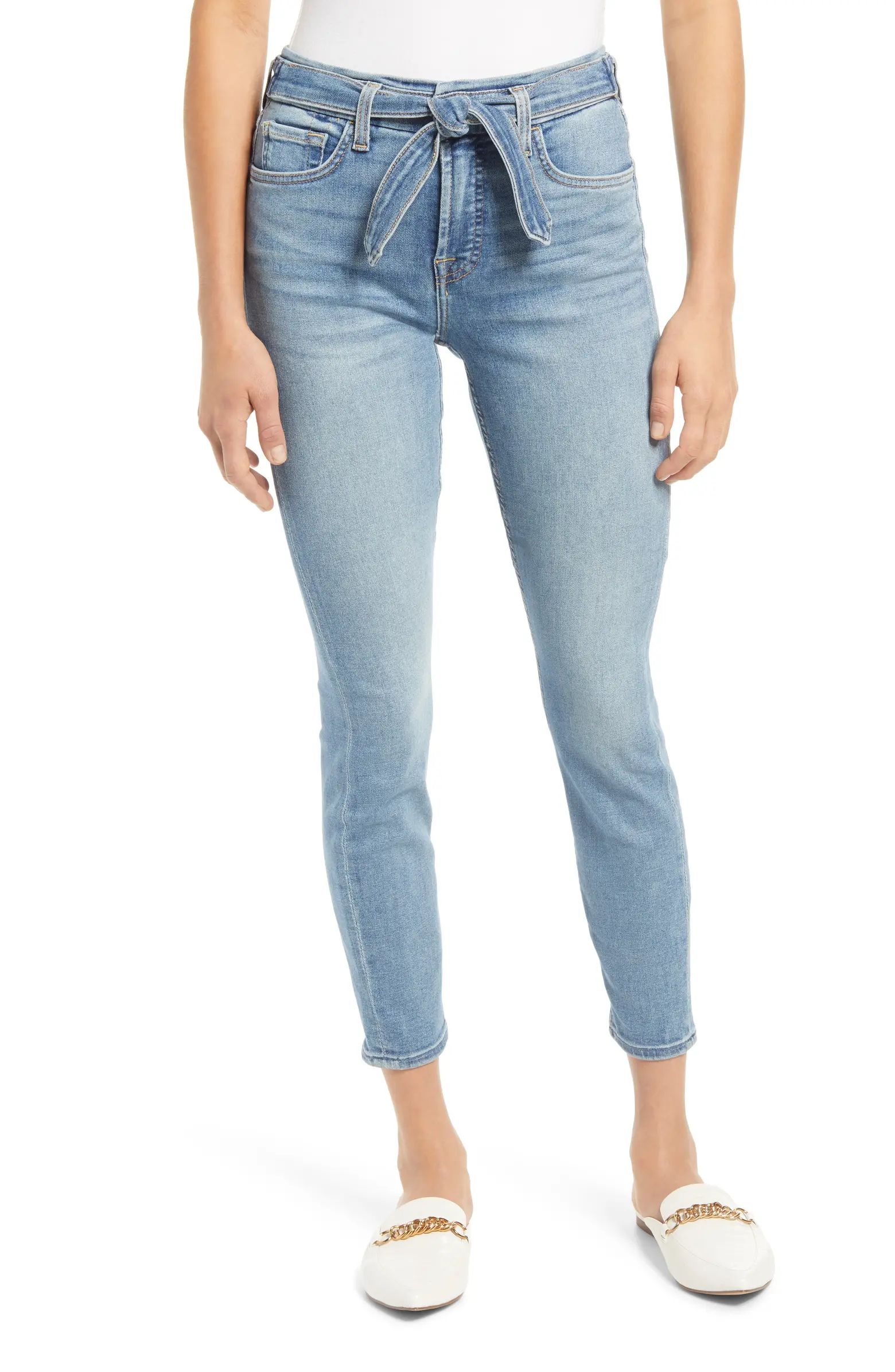 Tie Front Ankle Skinny Jeans | Nordstrom