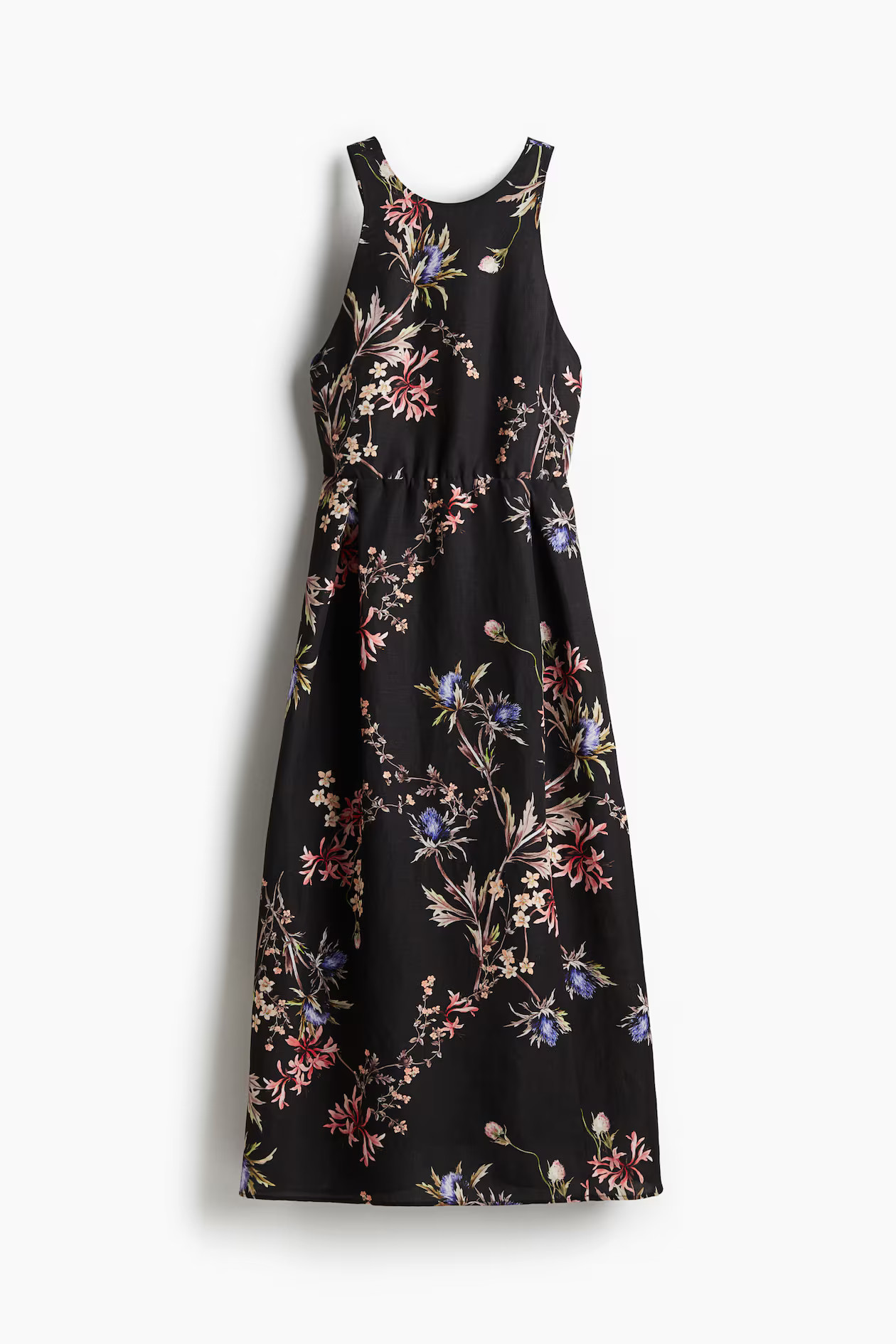 Linen-Blend Tie-Back Dress | H&M (US + CA)