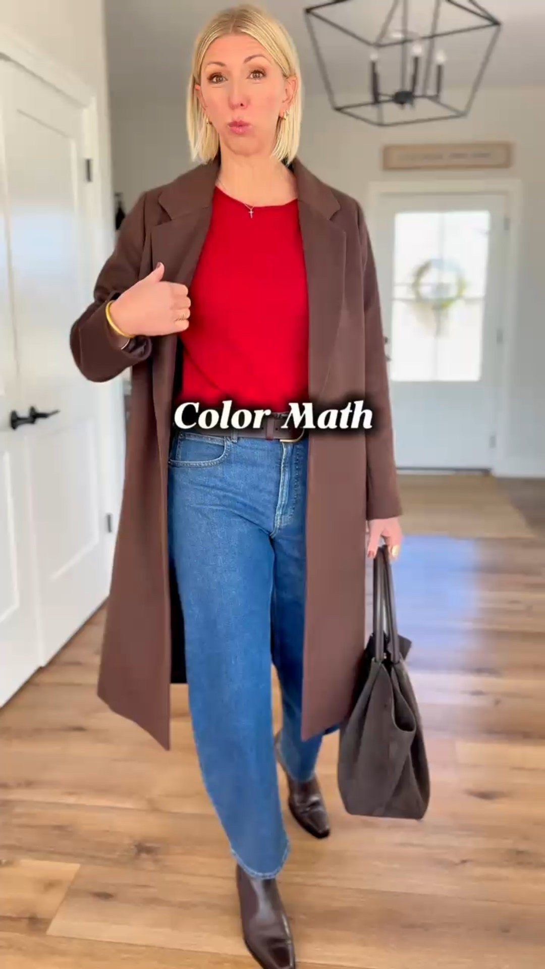 Color math outfit for fall, red boatneck sweater with chocolate brown jacket 


Style tip: When you repeat a color 3x in one outfit (coat, belt, bag), it looks curated — not matchy.

✨ Save this combo for your next fall coffee run or casual office day. It’s modern, confident, and so easy to recreate.

Shop the look 👇
#RedSweater #ChocolateBrownCoat #FallOutfitInspo #LTKFallStyle #LTKUnder100 #LTKEdit #OOTD #FallNeutrals #StyleSimplified #LTKFashion

#LTKSeasonal #LTKOver40 #LTKStyleTip