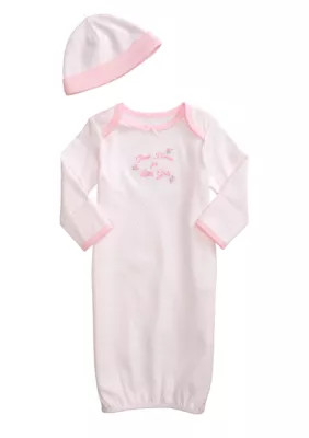 Little MeThank Heaven For Little Girls Gown with Hat | Belk
