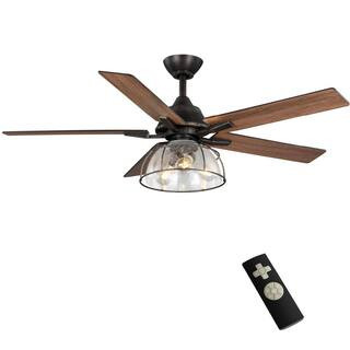 Home Decorators Collection Casun 52 in. LED Indoor Aged Iron Ceiling Fan with Remote Control and ... | The Home Depot