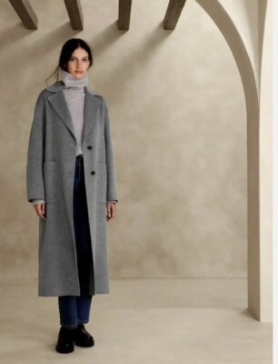 Banana Republic Women's NWT Amina Oversized Top Coat Med Petite Grey  #758816 | eBay US