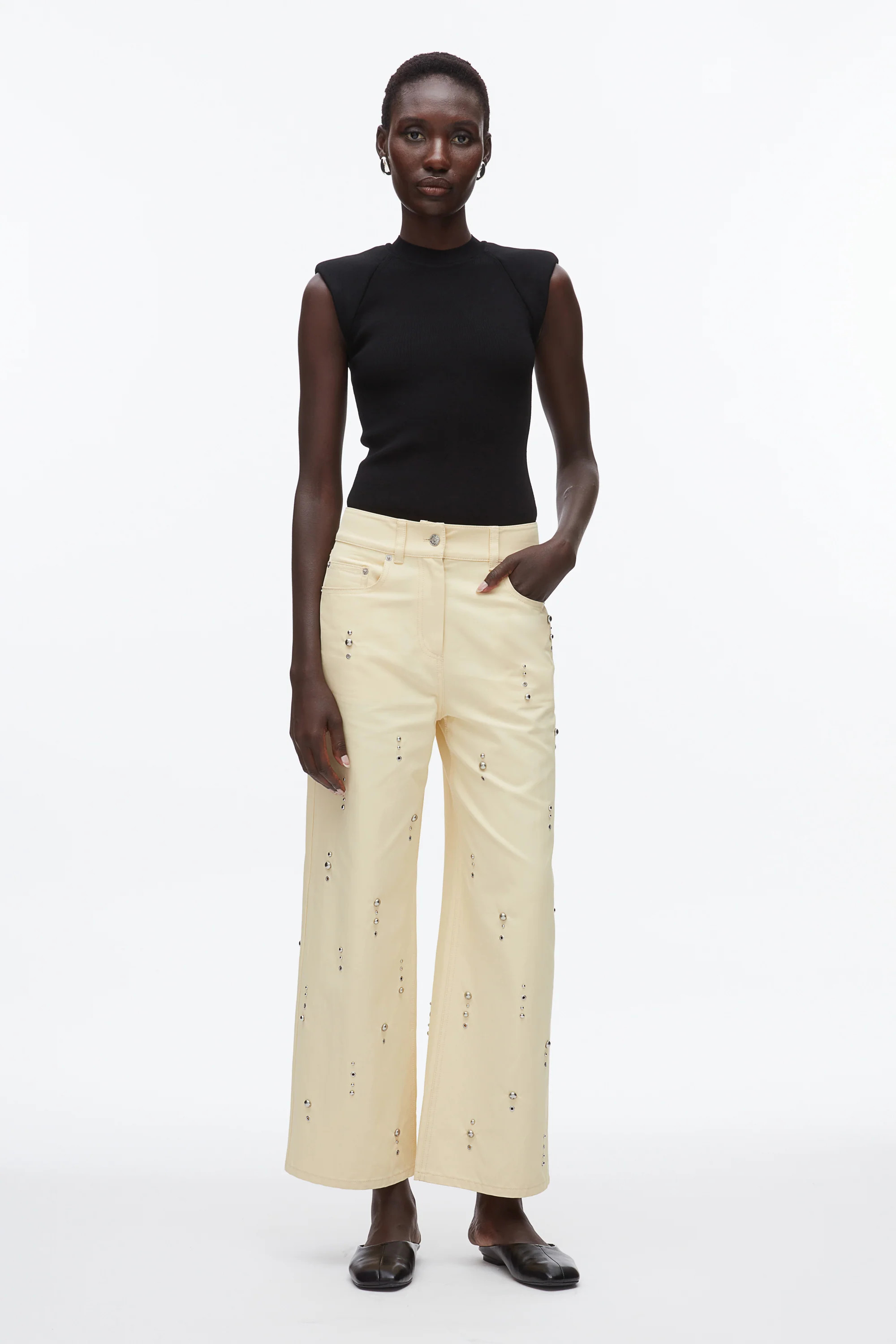 Stud Embellished Wide Leg Pant | 3.1 Phillip Lim