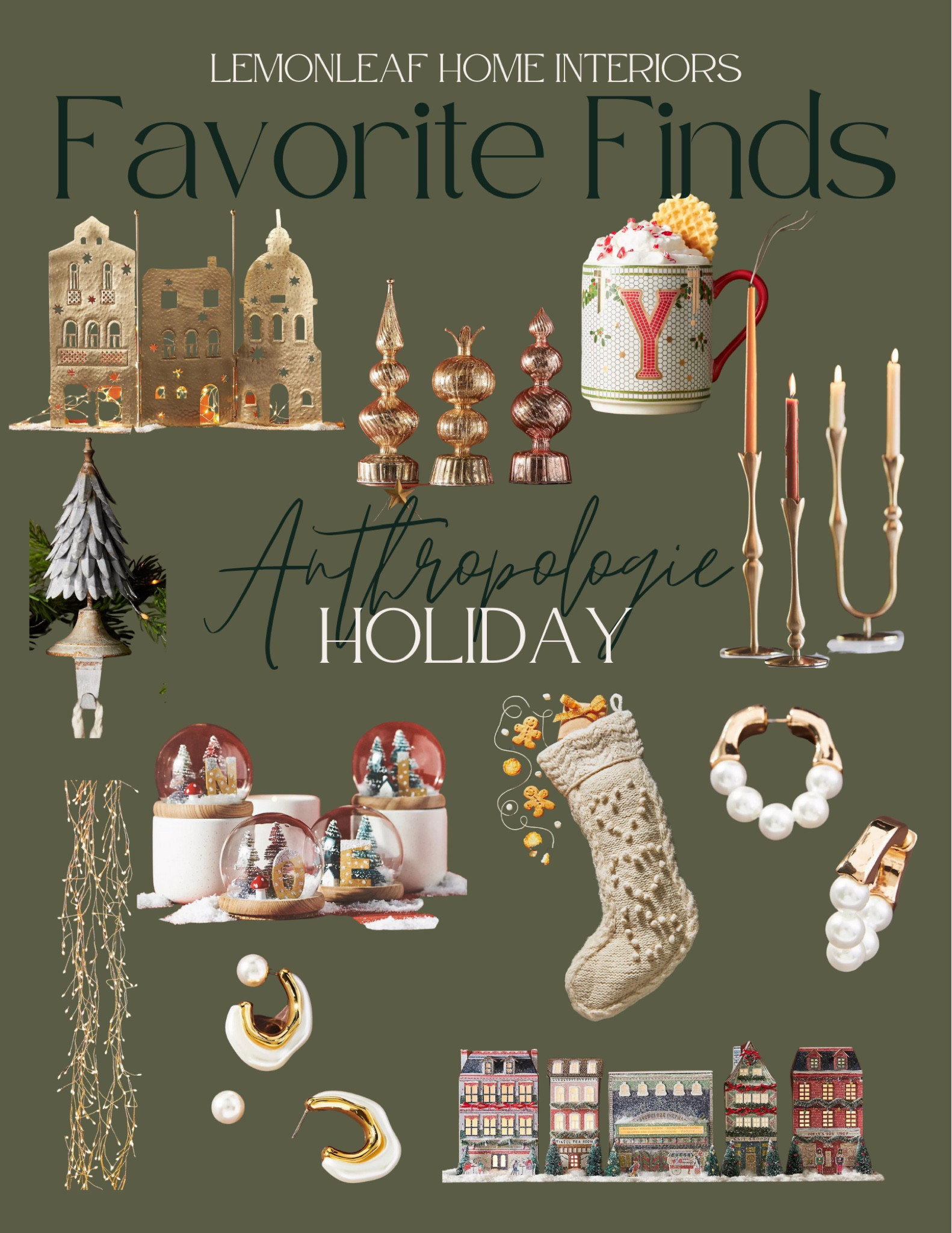 Christmas gift ideas from Anthropologie. The earrings are so unique and stunning. Christmas decor that is so pretty and different!



#LTKGiftGuide #LTKHoliday #LTKhome