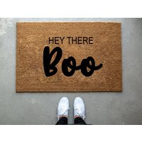 Hey there Boo doormat, pumpkin, fall decor, personalized doormat, custom doormat, welcome mat, front door mat, fall yall, halloween doormat | Etsy (US)