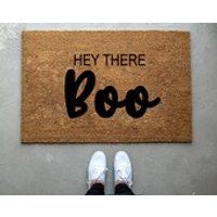 Hey there Boo doormat, pumpkin, fall decor, personalized doormat, custom doormat, welcome mat, front door mat, fall yall, halloween doormat | Etsy (US)