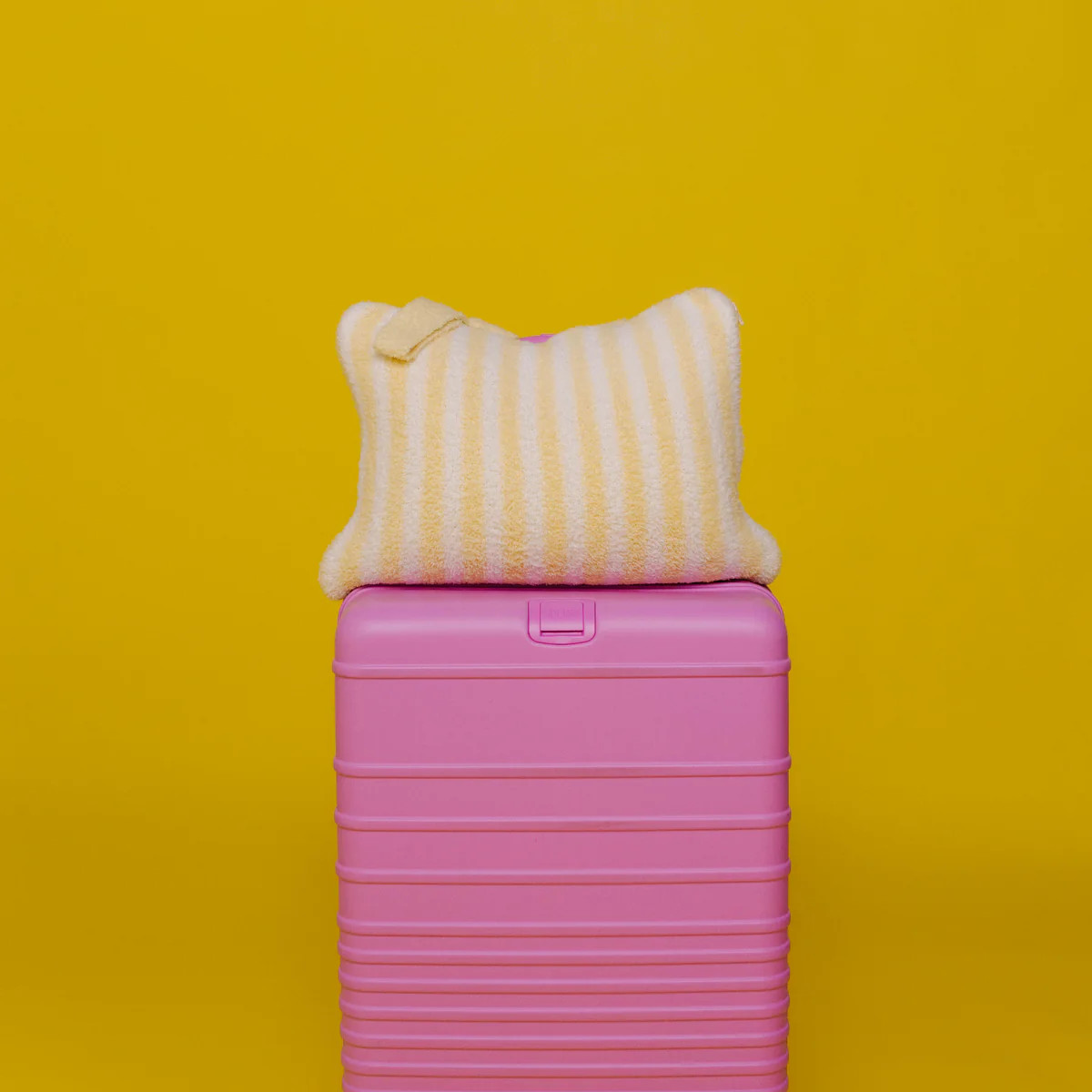 Yellow Stripe Quillow Blanket | Travel Blanket Pillow Combo | Staykation