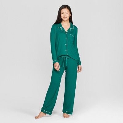 Women's Total Comfort Notch Collar Pajama Set - Gilligan & O'Malley™ | Target