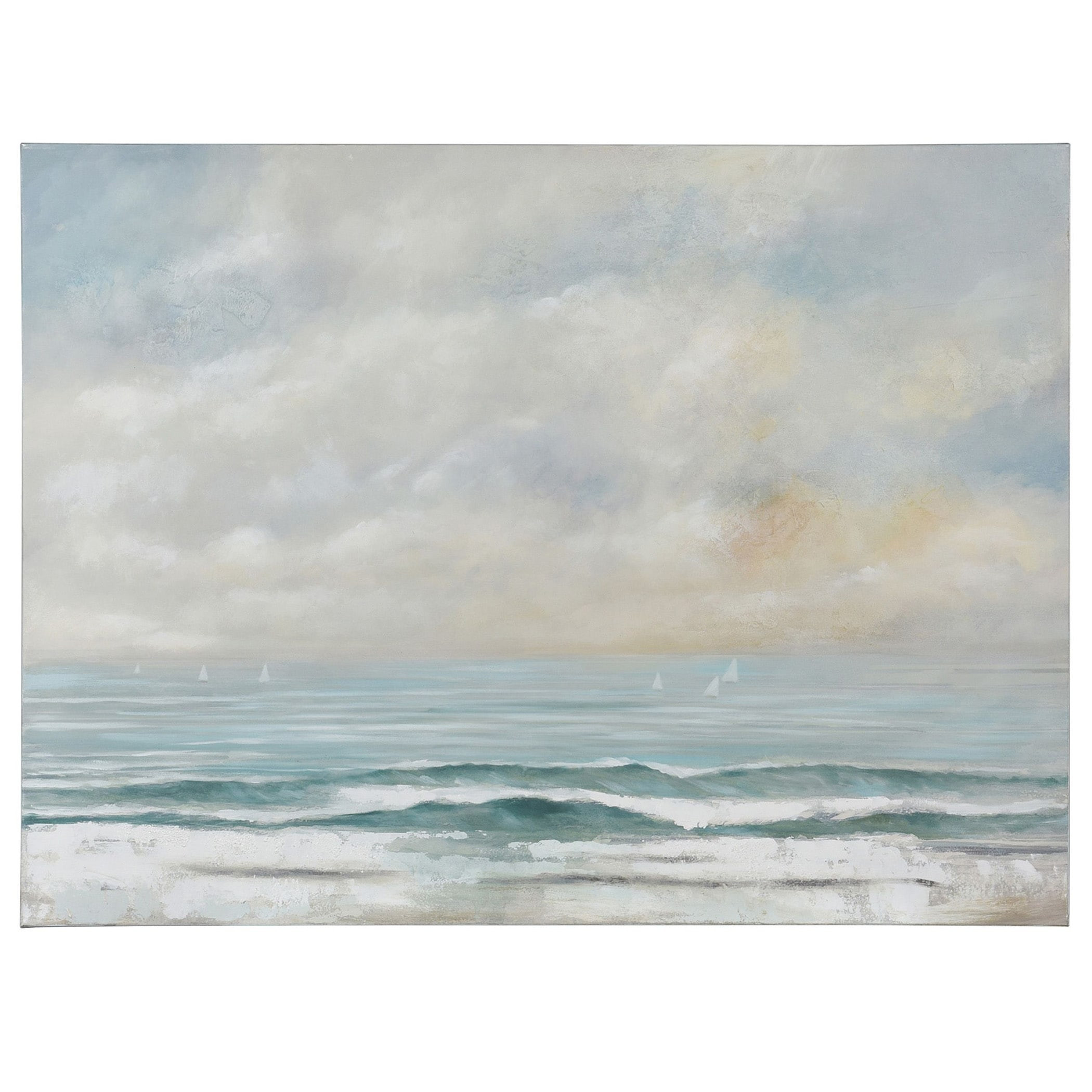 Beautiful Sky - Hand Painted Coastal Landscape Acrylic on Canvas Wall Art | Bed Bath & Beyond