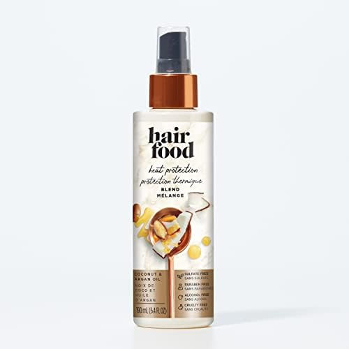Hair Food Coconut & Argan Oil Heat Protectant Spray Blend, Paraben & Dye Free, 6.4 fl oz | Amazon (US)