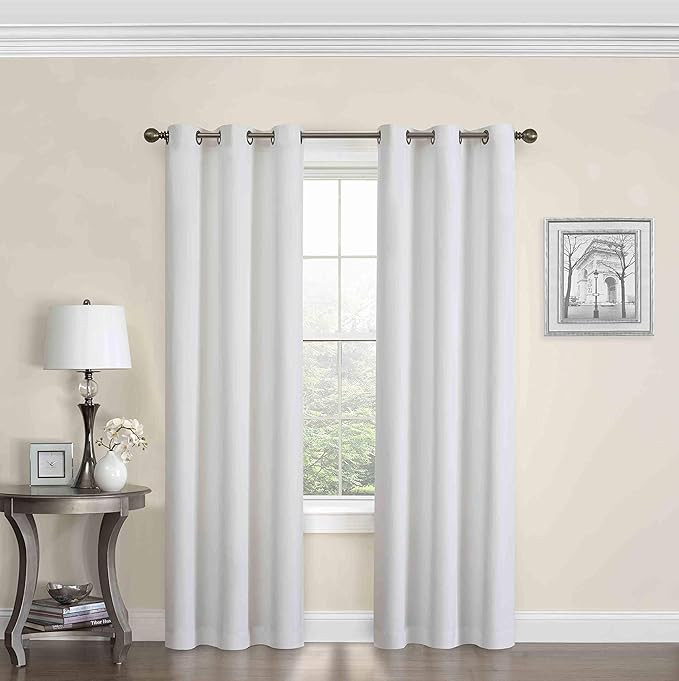 ECLIPSE Microfiber Thermal Insulated Single Panel Grommet Top Darkening Curtains for Living Room,... | Amazon (US)