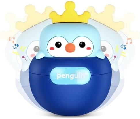Baby Penguin Wobble Toys, Infant Roly-Poly Tumbler Musical Wobbler, Babies Sensory Development & ... | Amazon (US)
