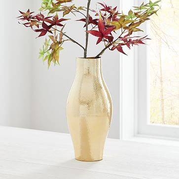 Hammered Metal Vases - Gold | West Elm (US)