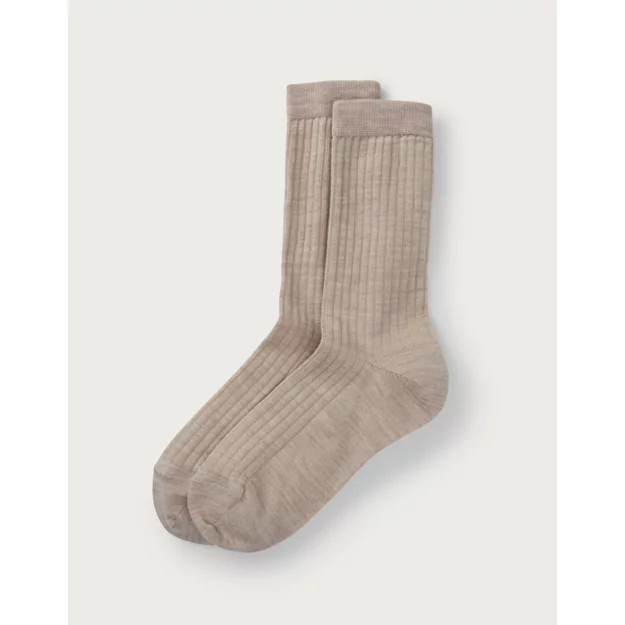 Fine Ribbed Wool Socks | The White Company UK & ROW