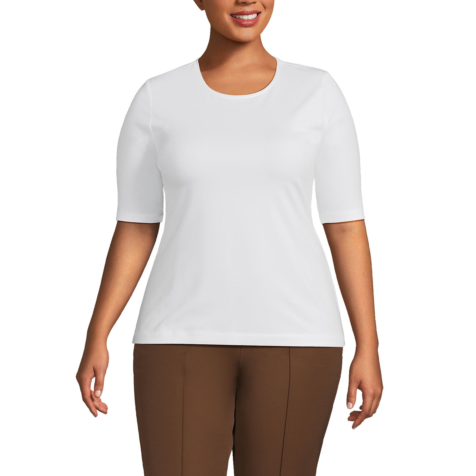 Women's Plus Size Lightweight Jersey T-shirt | Lands' End (US)