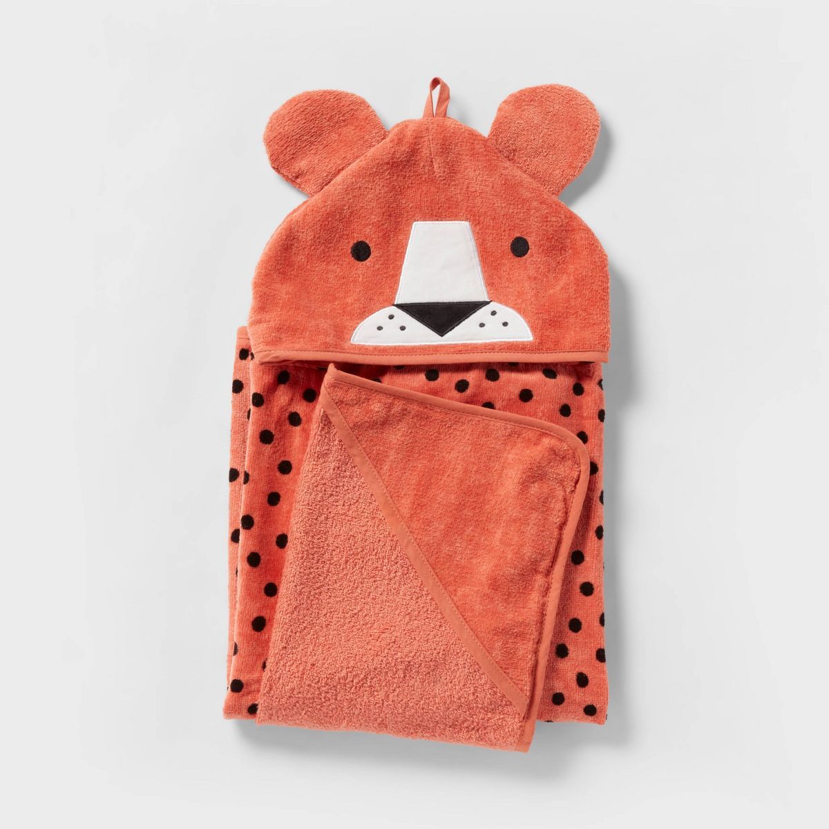 25"x50" Cheetah Kids' Hooded Towel Orange - Pillowfort™ | Target