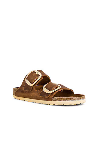 BIRKENSTOCK Arizona Big Buckle Sandal in Cognac from Revolve.com | Revolve Clothing (Global)