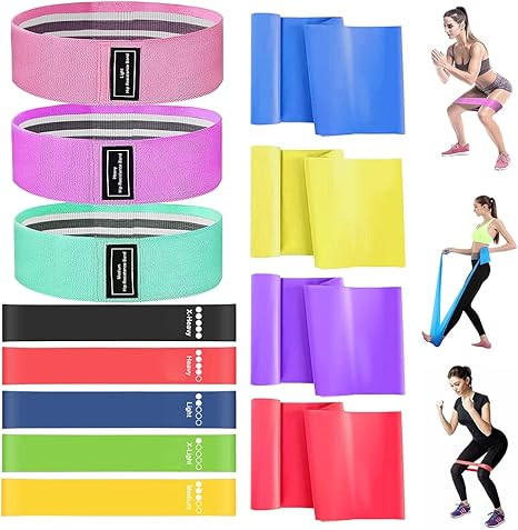Exercise Bands for Working Out, Resistance Bands Set for Legs and Butt, Non-Slip Fitness Bands, H... | Amazon (US)