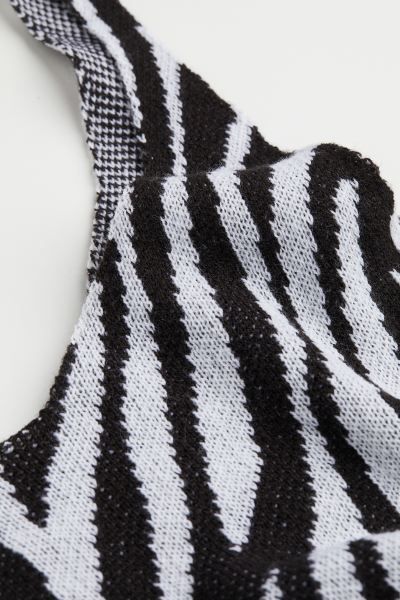 Knit Dress - Black/zebra print - Ladies | H&M US | H&M (US + CA)