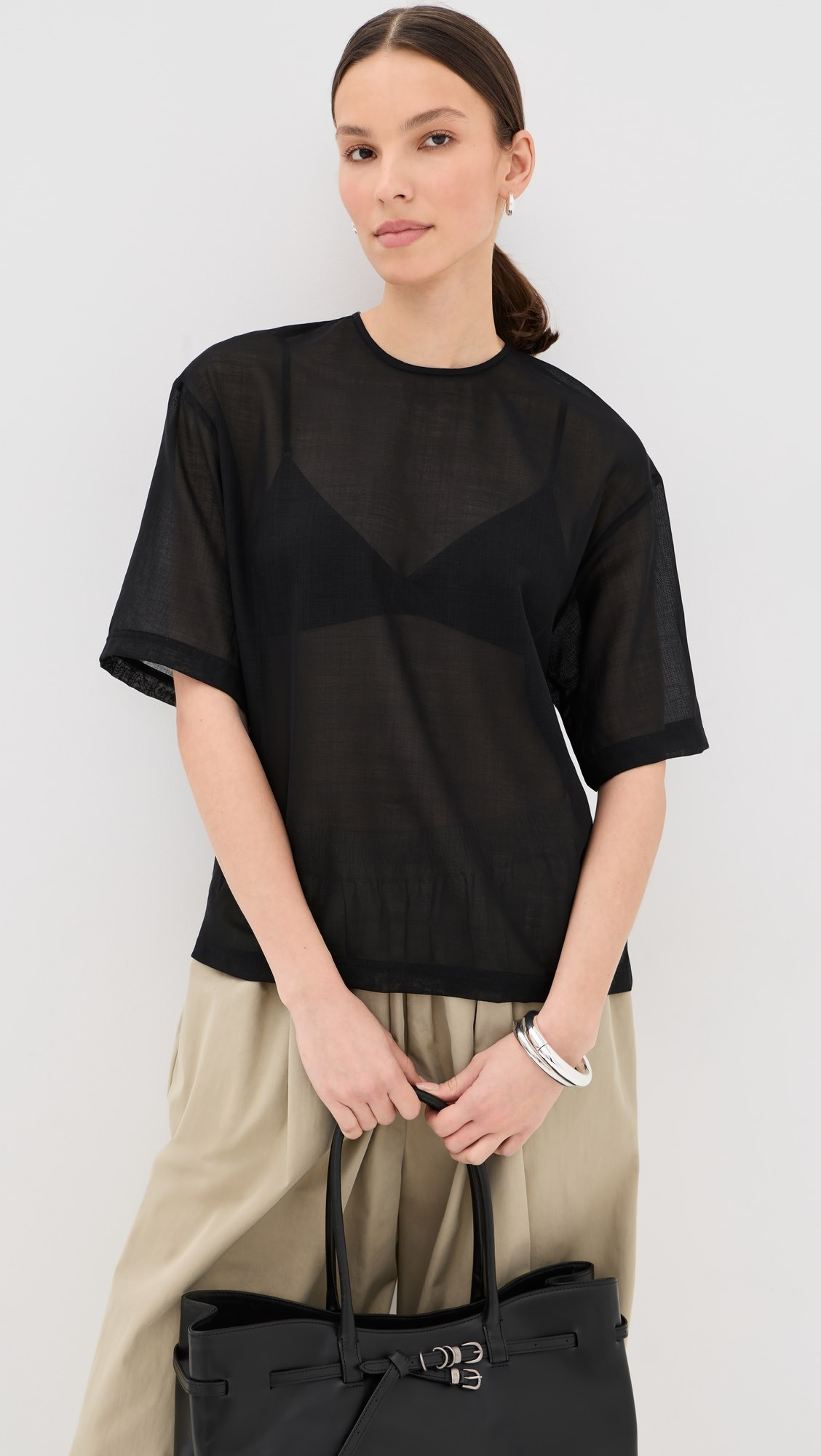 Sheer Wool Gauze Easy Tee | Shopbop