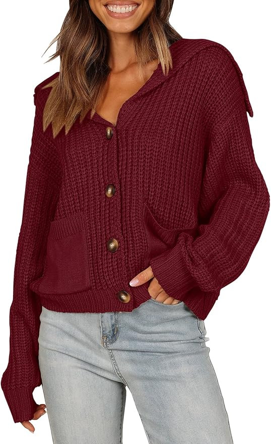 PRETTYGARDEN Women’s Button Down Sweaters for Women Long Sleeve Open Front Cardigan Knit Outfit... | Amazon (US)