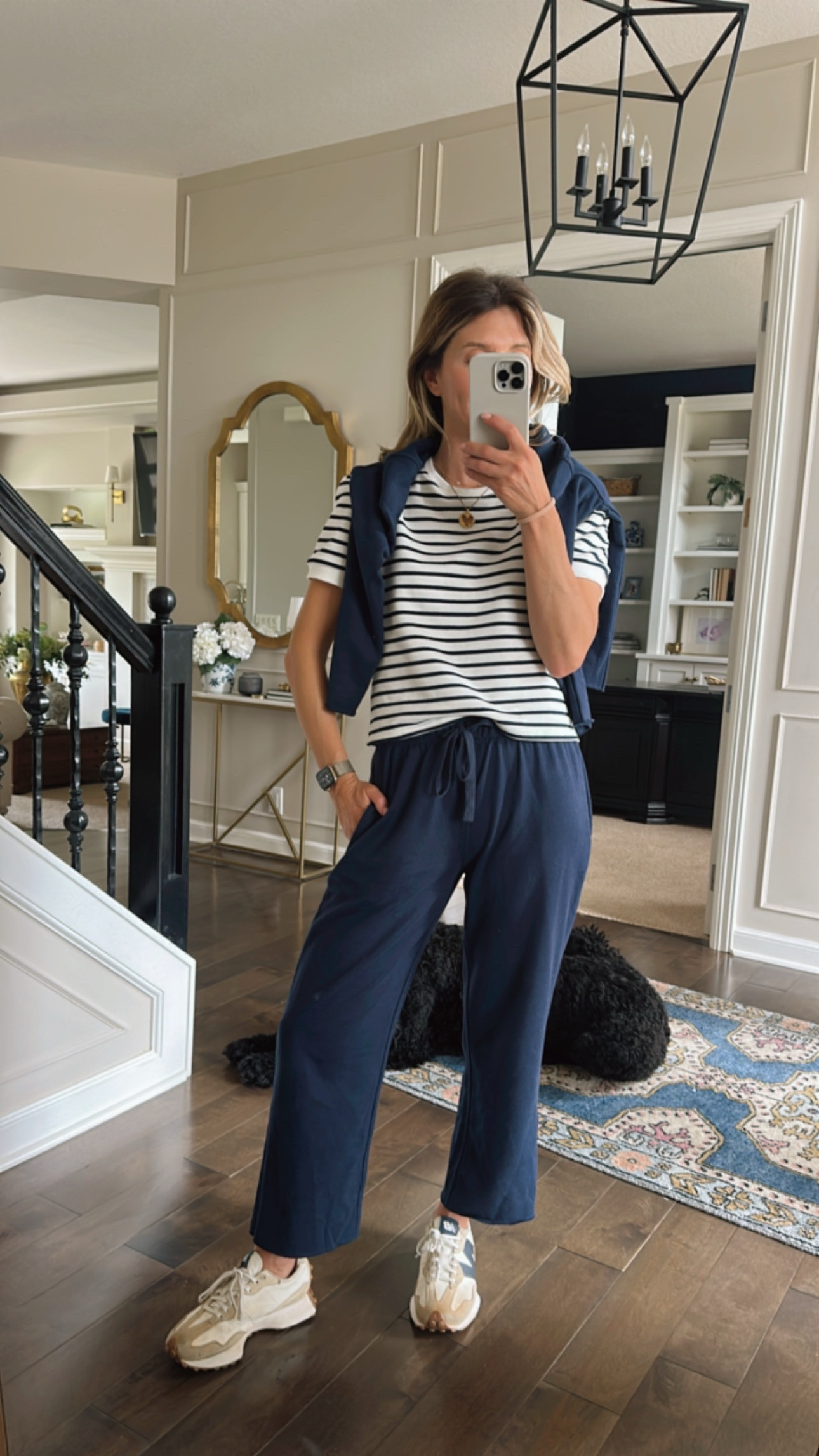 Amazon lounge set paired with cute short sleeve stripe sweatshirt top

#LTKSaleAlert #LTKFindsUnder50 #LTKFallSale