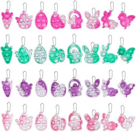 AHEYE 32Pcs Easter Mini Push Pop Bubble Fidget Toy,Easter Simple Pop Fidget Toys for Kids Boys Gi... | Amazon (US)