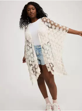 Floral Crochet Ruana | Torrid (US & Canada)