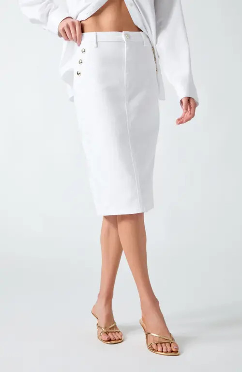 GUESS Riley Pencil Skirt in White at Nordstrom, Size 28 | Nordstrom