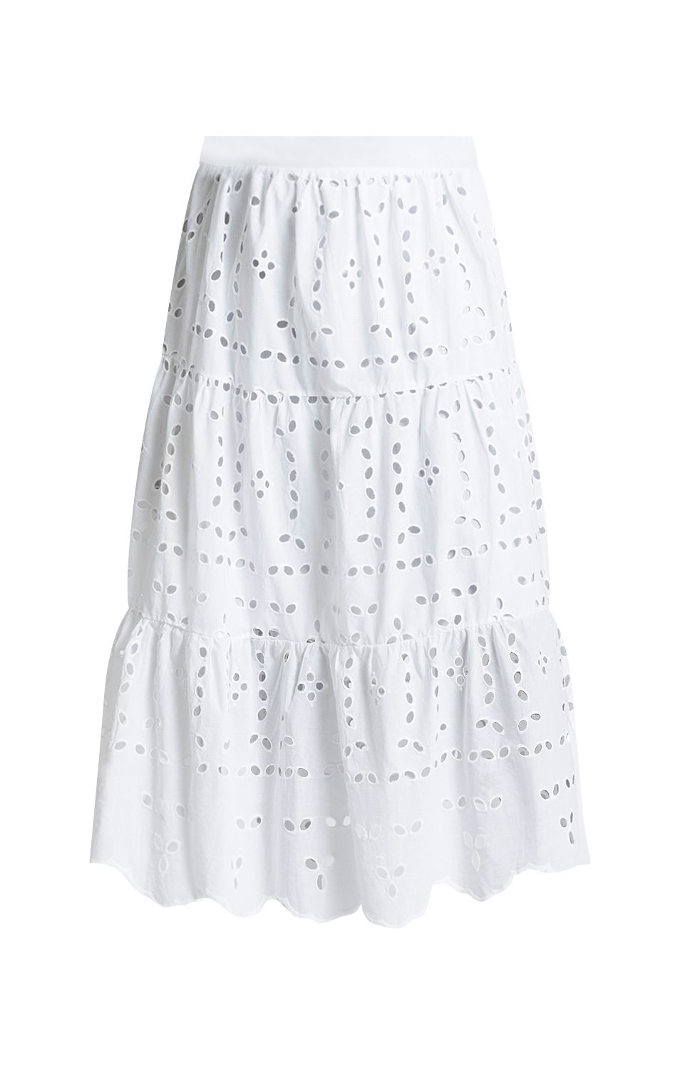 Eyelet Tiered Maxi Skirt | Eloquii